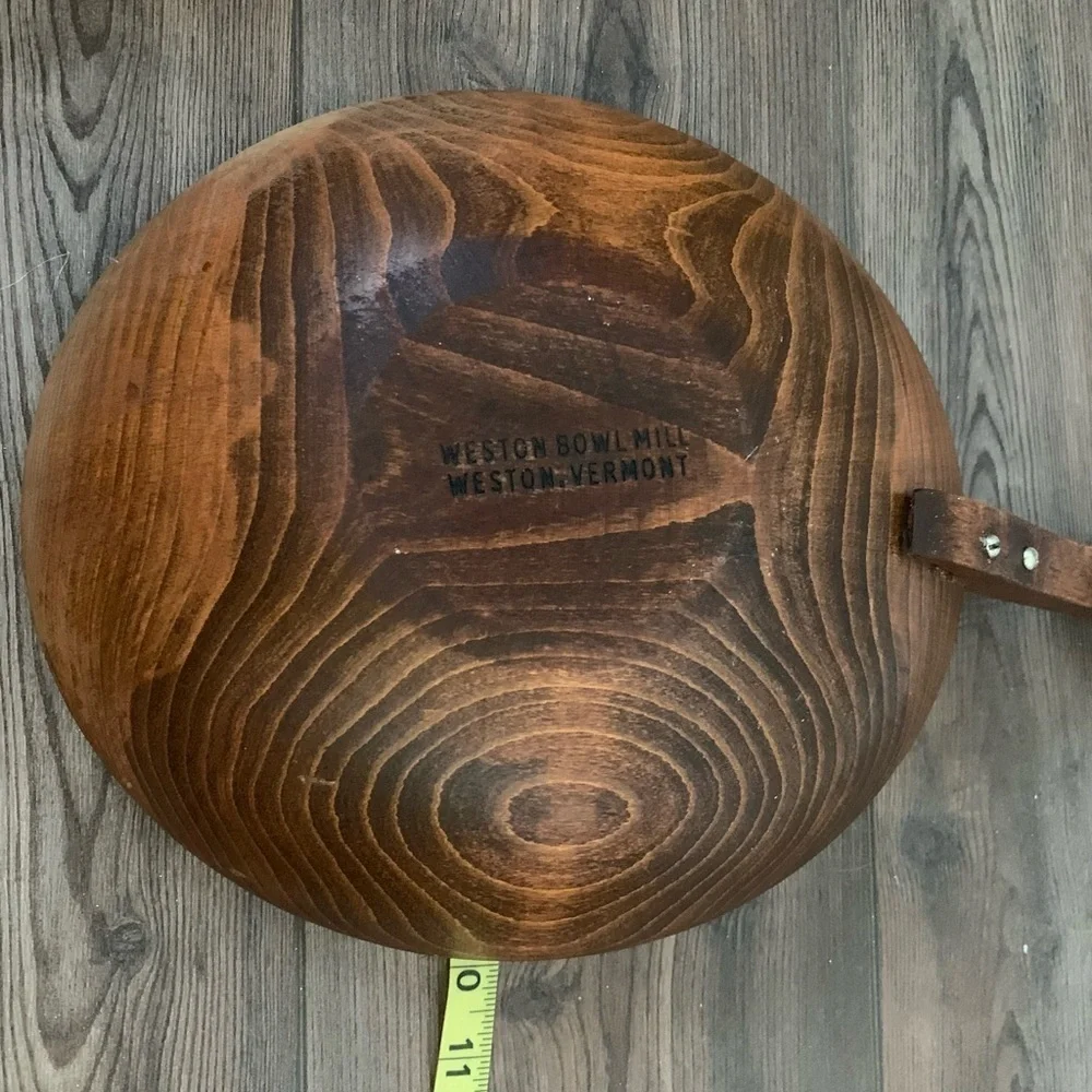 Westin Hand-Painted Wooden Bowl with Handle